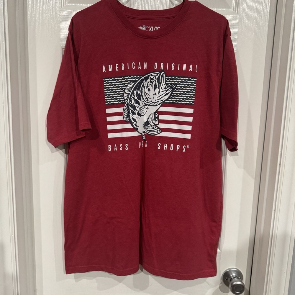 Bass Pro Shops Red tee top Shirt‎ Size XL